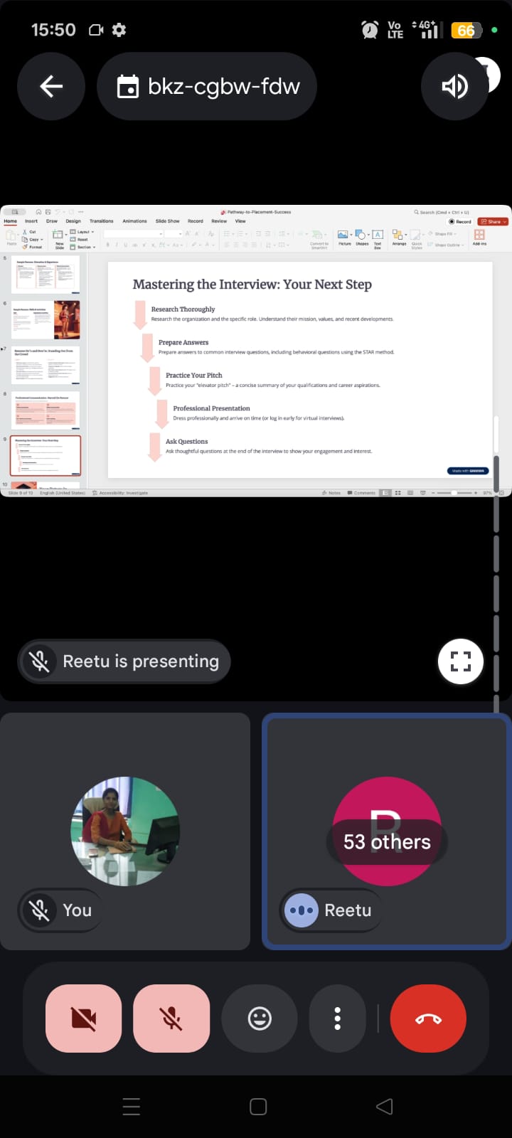 We are delighted to share that our E-Lecture Series (Academic Year 2025–2026) on the topic “Pathway to Placement Success: Advanced Resume Building & Professional Communication” was successfully conduc